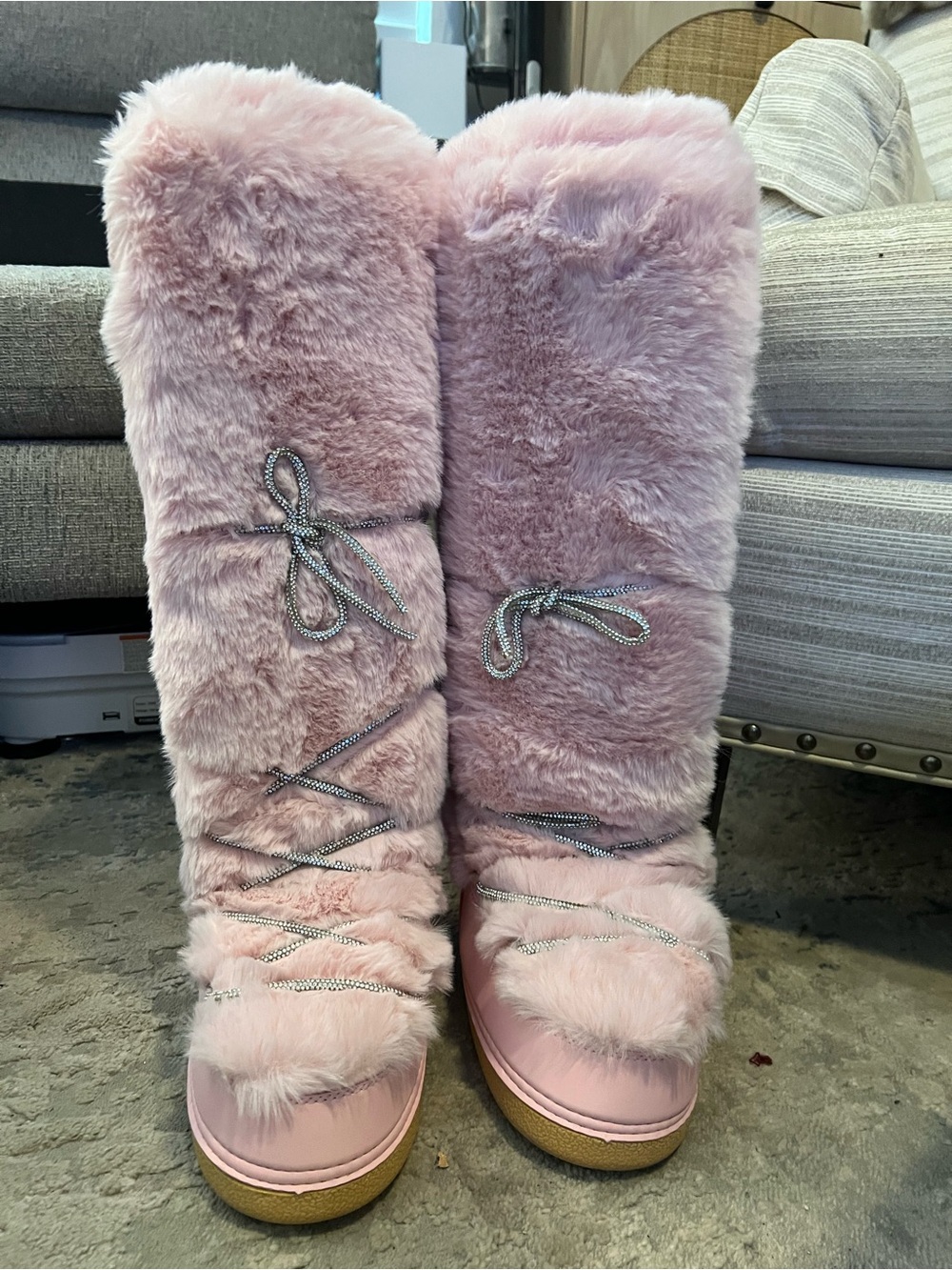 Moon boots Pink Faux Fur Winter Boots - Women